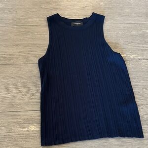 Banana Republic navy sweater ribbed sleeveless shell size M
